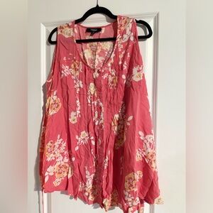 Chelsea Studio Pink Sleeveless Pleated Tunic